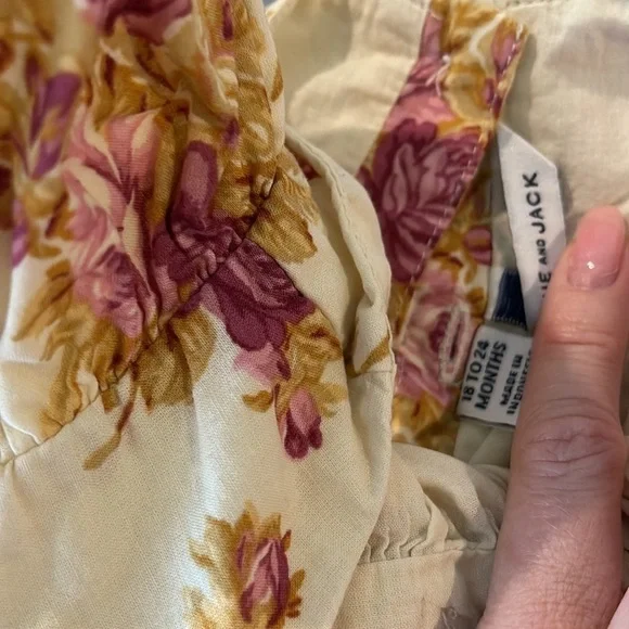 JANIE and Jack puff sleeve floral dress 18-24m - Picture 5 of 5